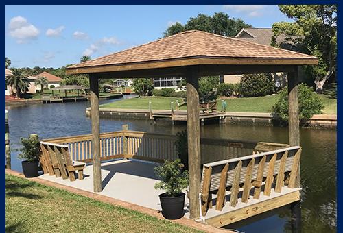Boathouse construction near Ormond Beach