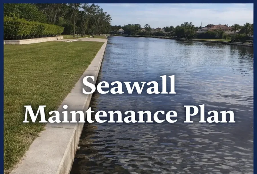 Seawall maintenance plan